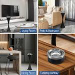 Stainless Steel Floor Standing Ashtray with Cigar Holder