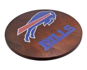 Buffalo Bills Logo 18” Wooden Lazy Susan