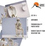 Funny Skeleton Wall Art Prints - Set of 4