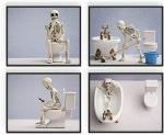 Funny Skeleton Wall Art Prints - Set of 4