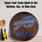 Buffalo Bills Logo 18” Wooden Lazy Susan