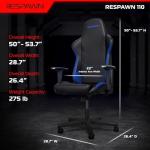 Blue Ergonomic Gaming Chair with Adjustable Recline