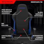 Blue Ergonomic Gaming Chair with Adjustable Recline