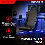 Blue Ergonomic Gaming Chair with Adjustable Recline