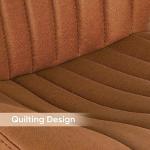 Modern Brown Swivel Bar Stools Set of 2