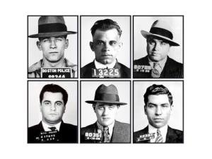 Mafia Mugshot Art: Vintage Wall Decor for Men