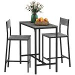 Industrial 3-Piece Bar Table and Chairs Set