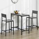 Industrial 3-Piece Bar Table and Chairs Set