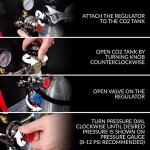 Black Stainless Steel Full-Size Kegerator Dispenser