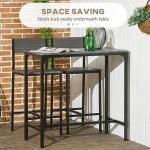 Industrial 3-Piece Bar Table and Chairs Set