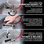 Black Stainless Steel Full-Size Kegerator Dispenser