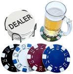 PANCHH Casino Theme Man Cave Coasters Set
