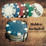 PANCHH Casino Theme Man Cave Coasters Set
