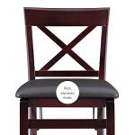 Brown X Back Folding Counter Stool
