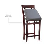 Brown X Back Folding Counter Stool