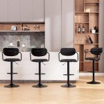 VECELO Adjustable Swivel Bar Stools Set of 2