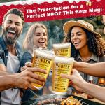 Funny Beer Glasses Gift for Dad and Friends