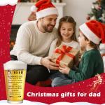 Funny Beer Glasses Gift for Dad and Friends