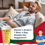 Funny Beer Glasses Gift for Dad and Friends