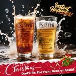 Funny Beer Glasses Gift for Dad and Friends