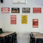 Funny Vintage Metal Bar Signs - 7-Piece Set