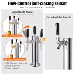 Triple-Tap Stainless Beer Kegerator Tower