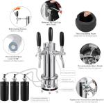 Triple-Tap Stainless Beer Kegerator Tower