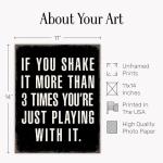 Funny Vintage Wall Art for Men's Restroom