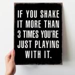 Funny Vintage Wall Art for Men's Restroom