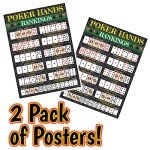 Poker Hands Wall Art - 2 Pack Set
