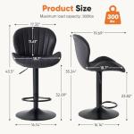Modern Swivel Bar Stools Set of 2