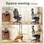 Ergonomic Gaming Chair with Footrest and Headrest