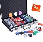 300PCS Poker Chip Set with Aluminum Case