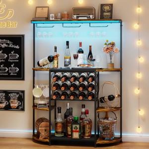 LED Wine Rack and Mini Bar Table