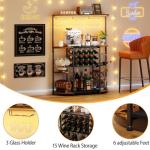 LED Wine Rack and Mini Bar Table