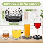 Stylish Absorbent Drink Coasters with Holder Set