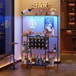 LED Wine Rack and Mini Bar Table
