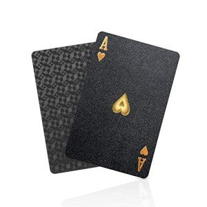 Diamond Waterproof Black Poker Playing Cards Set