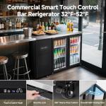 Stainless Steel Bar Cooler with Glass Doors