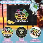 Tropical Rubber Bar Mat - 12" x 18" Sunset Design