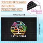 Tropical Rubber Bar Mat - 12" x 18" Sunset Design