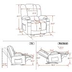 Comfortable Zero Gravity Recliner with Massage & USB