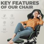 Dowinx Ergonomic Gaming Chair with Massage and Footrest