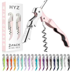 Pink 2-Pack Wine Opener Waiter Corkscrew Set