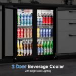 36" Under Counter Bar Cooler with LED Lighting
