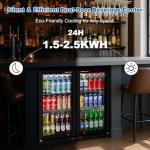 36" Under Counter Bar Cooler with LED Lighting