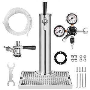 Single Tap Kegerator Tower Kit with Regulator