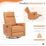 Sweetcrispy 360 Swivel Rocker Recliner Chair