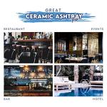 Stylish 8.5 Inch Black Ceramic Cigar Ashtray