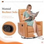 Sweetcrispy 360 Swivel Rocker Recliner Chair